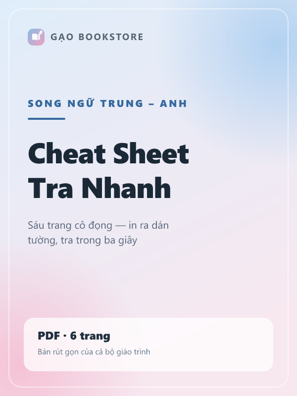 Bìa sách Cheat Sheet Tra Nhanh Logistics Trung – Anh