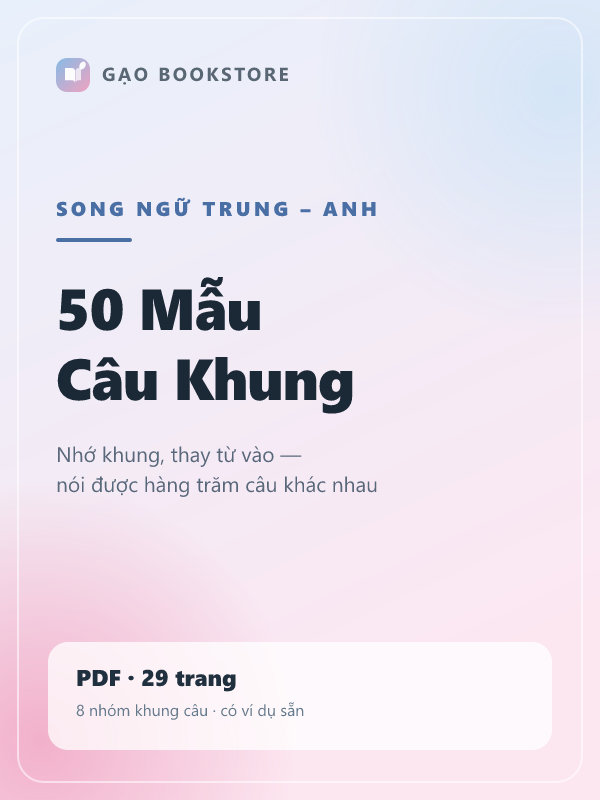 Bìa sách 50 Mẫu Câu Khung Logistics Trung – Anh