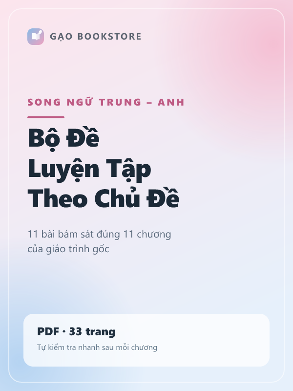 Bìa sách Bộ Đề Luyện Tập Theo Chủ Đề Logistics Trung – Anh